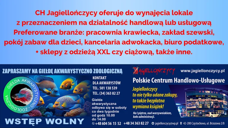 CENTRUM HANDLOWE JAGIELLOŃCZYCY - MIEJSCE DLA TWOJEJ DZIAŁALNOŚCI