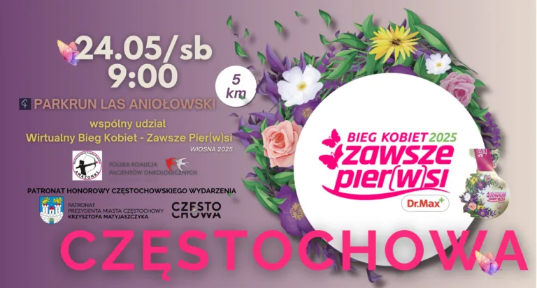 Częstochowa na pierwszym miejscu dla zdrowia! Już 24 maja „Bieg Kobiet Zawsze Pier(w)si” w Lasku Aniołowskim