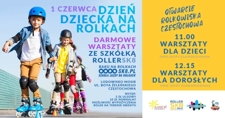Dzień Dziecka na Rolkach – Wielkie Otwarcie Rolkowiska w Częstochowie