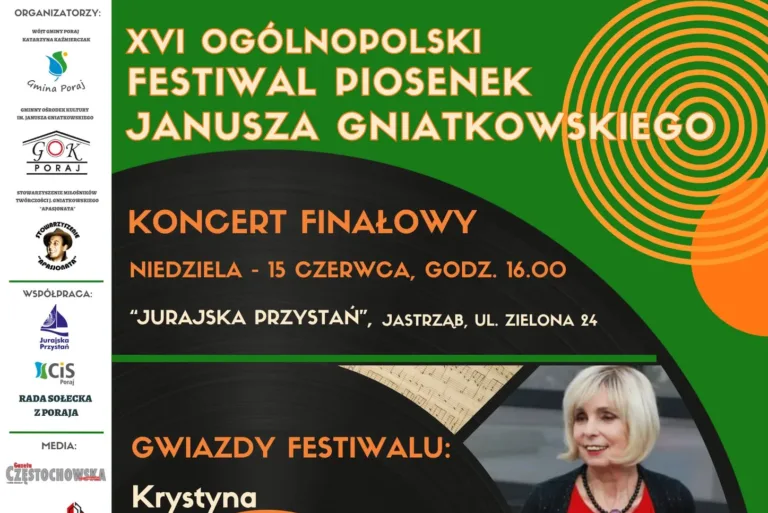 MUZYKA, WSPOMNIENIA I EMOCJE – XVI OGÓLNOPOLSKI FESTIWAL PIOSENEK JANUSZA GNIATKOWSKIEGO W PORAJU