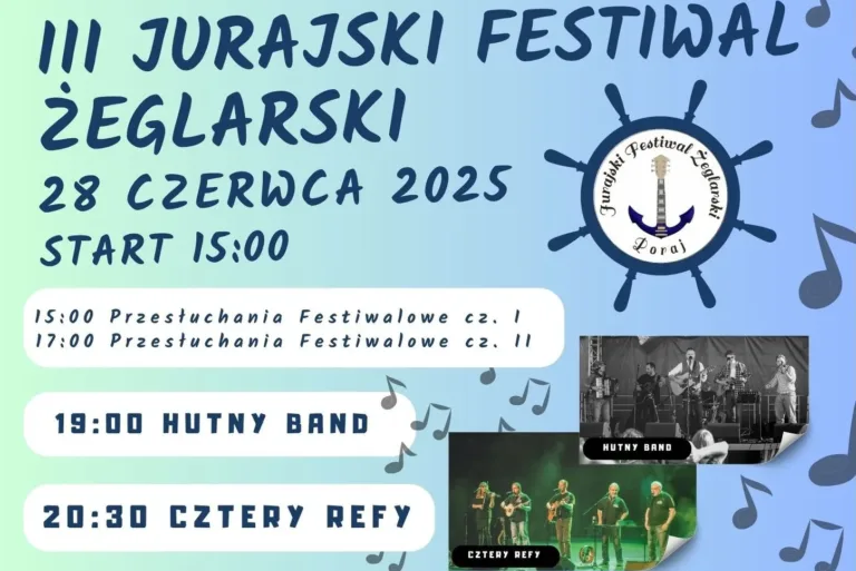 III JURAJSKI FESTIWAL ŻEGLARSKI JUŻ WKRÓTCE W PORAJU!