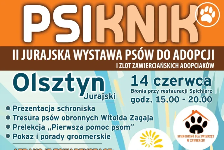 PSIKNIK – WIELKA IMPREZA DLA MIŁOŚNIKÓW PSÓW W OLSZTYNIE JURAJSKIM
