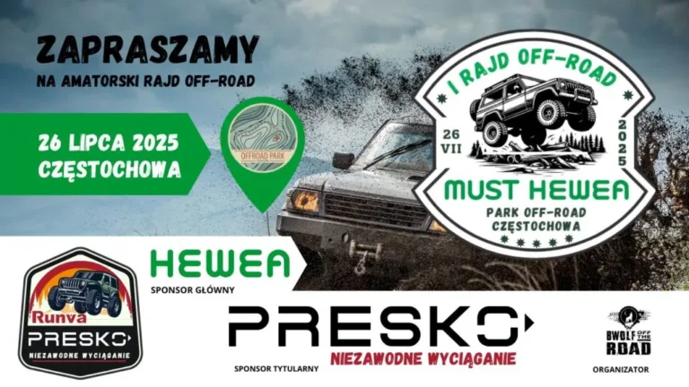 MUST HEWEA: AMATORSKI RAJD OFF‑ROAD W CZĘSTOCHOWIE
