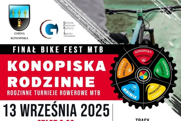 ROWEROWE ŚWIĘTO W KONOPISKACH – FINAŁ BIKE FEST MTB JUŻ WE WRZEŚNIU