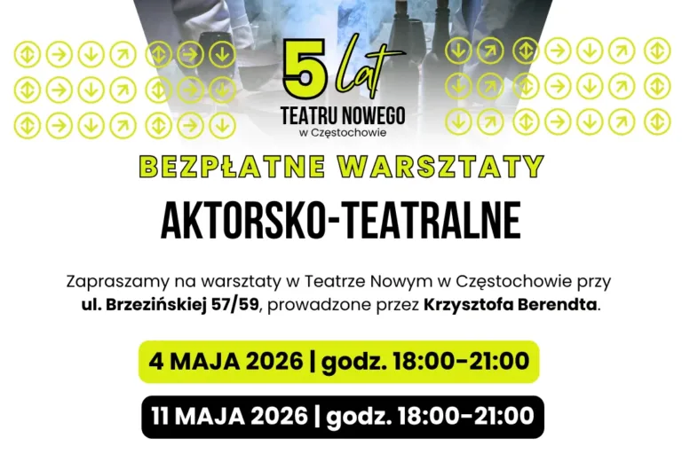 TEATR NOWY ZAPRASZA NA BEZPŁATNE WARSZTATY