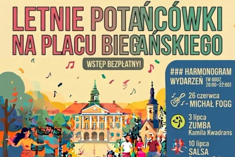 LETNIE WIECZORY PEŁNE TAŃCA I DOBREJ ENERGII NA PLACU BIEGAŃSKIEGO