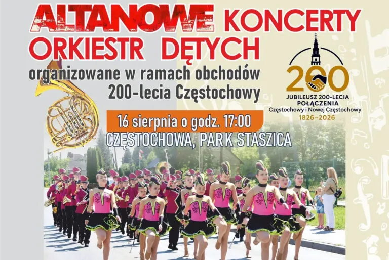 NIEDZIELNE GRANIE W PARKU STASZICA. ORKIESTRA DĘTA I MAŻORETKI W ALTANIE
