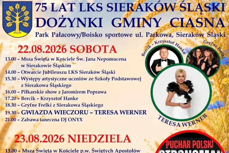 DOŻYNKI GMINY CIASNA Z WIELKIMI GWIAZDAMI. BĘDZIE SIĘ DZIAŁO!