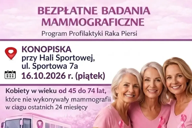 BEZPŁATNA MAMMOGRAFIA W KONOPISKACH. SPRAWDŹ TERMIN